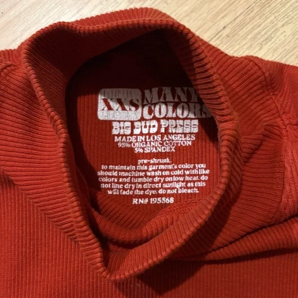 Big Bud Press Essential Turtleneck XXS - Picture 2 of 2